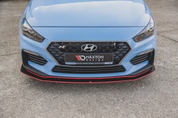 Street Pro Cup Spoilerlippe Front Ansatz für Hyundai I30 N Mk3 Hatchback / Fastback ROT