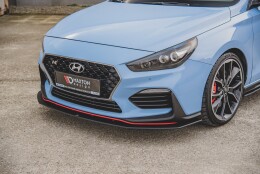 Street Pro Spoilerlippe Front Ansatz passend für Hyundai I30 N Mk3 Hatchback / Fastback rot+ Hochglanz Flaps