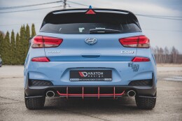 Street Pro Heck Ansatz Flaps Diffusor für Hyundai I30 N Mk3 Hatchback ROT