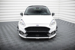 Street Pro Spoilerlippe Front Ansatz V.2 passend für Ford Fiesta Mk8 ST / ST-Line schwarz Hochglanz