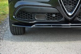 Cup Spoilerlippe Front Ansatz V.2 für Alfa Romeo Stelvio Mk1 schwarz Hochglanz