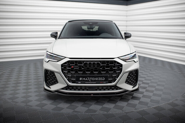 Cup Spoilerlippe Front Ansatz V.2 passend für Audi RSQ3 F3 schwarz Hochglanz