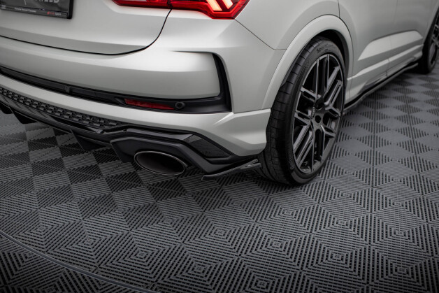 Heck Ansatz Flaps Diffusor passend für Audi RSQ3 F3 schwarz Hochglanz