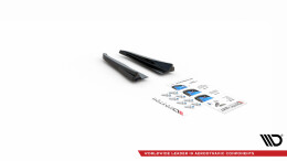 Heck Ansatz Flaps Diffusor für Audi RSQ3 Sportback / SUV F3 schwarz Hochglanz