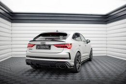 Heck Ansatz Flaps Diffusor passend für Audi RSQ3 F3 schwarz Hochglanz