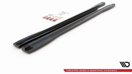 Seitenschweller Ansatz Cup Leisten für Audi RSQ3 F3 schwarz Hochglanz