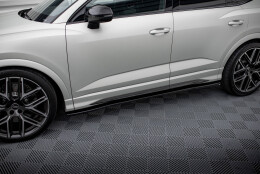 Seitenschweller Ansatz Cup Leisten V.2 passend für Audi Q3 S-Line / RSQ3 F3 schwarz Hochglanz