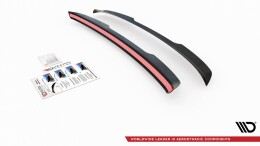 Heck Spoiler Aufsatz Abrisskante für Audi Q7 S-Line Mk.1 schwarz Hochglanz