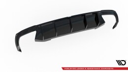 Heck Ansatz Diffusor V.2 für Skoda Octavia RS Mk3 + FL nur BENZINER schwarz