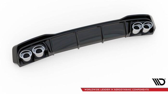 Heck Diffusor mit Endrohrblenden für Audi A6 C8 S Line von Maxton Design