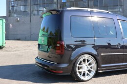 Heck Spoiler Aufsatz Abrisskante passend für VW Caddy Mk. 4 schwarz Hochglanz