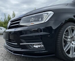 Cup Spoilerlippe Front Ansatz passend für VW Caddy Mk. 4 schwarz Hochglanz