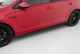 Street Pro Seitenschweller Ansatz Cup Leisten passend für VW Golf 7 R Facelift rot