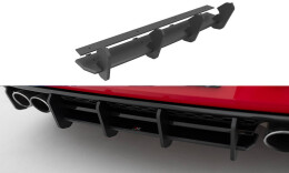 Street Pro Heckschürze Heck Ansatz Diffusor passend für VW Golf 7 R Facelift SCHWARZ