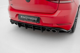 Street Pro Heckschürze Heck Ansatz Diffusor passend für VW Golf 7 R Facelift SCHWARZ