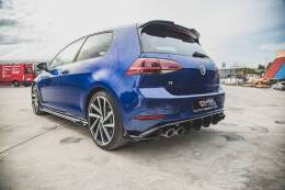 Street Pro Heckschürze Heck Ansatz Diffusor für VW Golf 7 R Facelift ROT