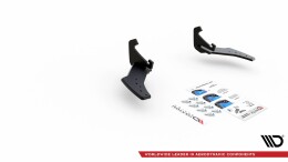 Street Pro Heck Ansatz Flaps Diffusor + Flaps für VW Golf 7 R Facelift SCHWARZ