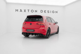Street Pro Heck Ansatz Diffusor + Flaps für VW Golf 7 R Facelift schwarz-rot