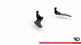 Street Pro Heck Ansatz Diffusor + Flaps für VW Golf 7 R Facelift schwarz-rot