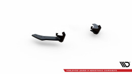 Street Pro Heck Ansatz Diffusor + Flaps für VW Golf 7 R Facelift schwarz-rot