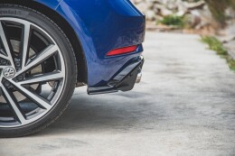Street Pro Heck Ansatz Flaps Diffusor + Flaps für VW Golf 7 R Facelift SCHWARZ-ROT
