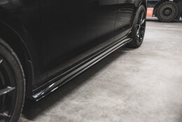 Seitenschweller Ansatz Cup Leisten passend für VW Golf 7 GTI TCR rot Hochglanz