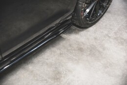 Street+ Seitenschweller Leisten passend für VW Golf 7 GTI TCR rot Hochglanz