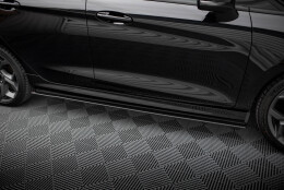 Street Pro Seitenschweller Ansatz Cup Leisten passend für Ford Fiesta Mk8 ST / ST-Line SCHWARZ