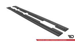 Street Pro Seitenschweller Ansatz Cup Leisten passend für Ford Fiesta Mk8 ST / ST-Line SCHWARZ