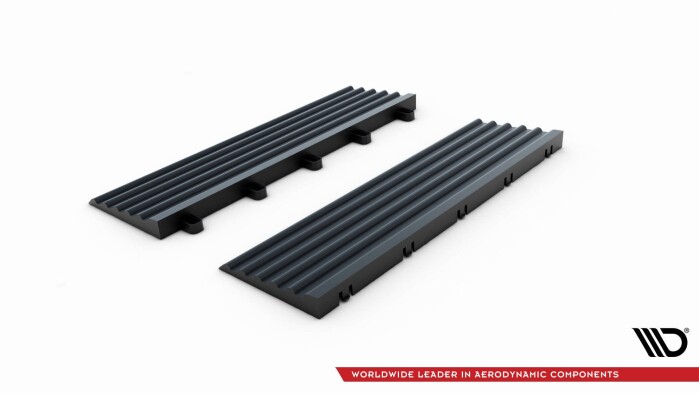 Modularer "MAXTON Floor"- Kante (Weibliche Schleifen) BLACK