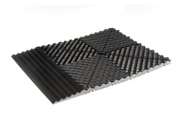 Modularer "MAXTON Floor"- Kante (Weibliche Schleifen) BLACK