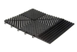 Modularer "MAXTON Floor"- Kante (Weibliche Schleifen) BLACK