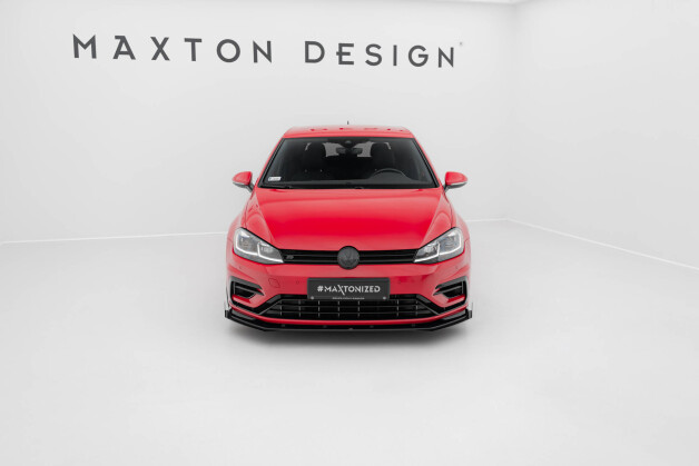 Street Pro Cup Spoilerlippe Front Ansatz passend für VW Golf 7 R Facelift rot+ Hochglanz Flaps