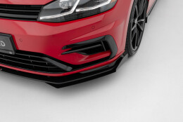 Street Pro Cup Spoilerlippe Front Ansatz passend für VW Golf 7 R Facelift rot+ Hochglanz Flaps