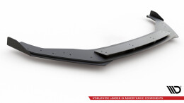 Street Pro Cup Spoilerlippe Front Ansatz passend für VW Golf 7 R Facelift rot+ Hochglanz Flaps