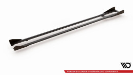 Street Pro Seitenschweller Ansatz Cup Leisten + Flaps für VW Golf R / R-Line Mk7 Facelift schwarz Hochglanz