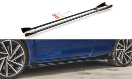 Street Pro Seitenschweller Ansatz Cup Leisten für VW Golf 7 R Facelift ROT+ HOCHGLANZ FLAPS