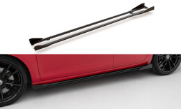 Street Pro Seitenschweller Ansatz Cup Leisten passend für VW Golf 7 R Facelift rot+ Hochglanz Flaps