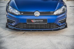 Street Pro Cup Spoilerlippe Front Ansatz V.2 für VW Golf 7 R Facelift SCHWARZ