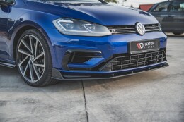 Street Pro Cup Spoilerlippe Front Ansatz V.2 für VW Golf 7 R Facelift SCHWARZ