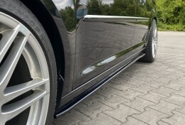 Seitenschweller Ansatz Cup Leisten passend für VW Caddy Mk. 4 schwarz Hochglanz