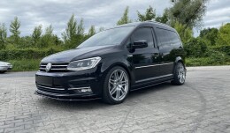 Seitenschweller Ansatz Cup Leisten passend für VW Caddy Mk. 4 schwarz Hochglanz