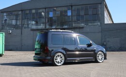 Seitenschweller Ansatz Cup Leisten passend für VW Caddy Mk. 4 schwarz Hochglanz