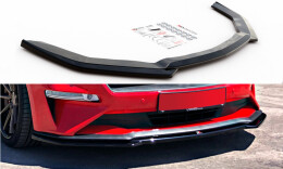 Cup Spoilerlippe Front Ansatz V.2 passend für Ford Mustang Mk. 6 Facelift schwarz Hochglanz