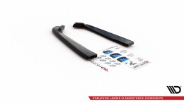 Heck Ansatz Flaps Diffusor passend für Ford Mustang Mk. 6 Facelift schwarz Hochglanz