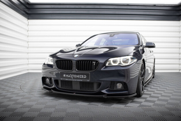 Street+ Spoilerlippe Front Ansatz V.4 passend für BMW 5er F10/F11 M-Paket schwarz Hochglanz