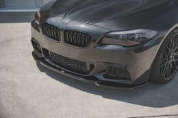 Cup Spoilerlippe Front Ansatz V.4 für BMW 5er F10/F11 M-Paket schwarz Hochglanz