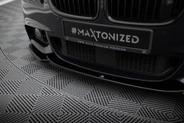 Cup Spoilerlippe Front Ansatz V.4 passend für BMW 5er F10/F11 M-Paket schwarz Hochglanz