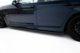 Seitenschweller Ansatz Cup Leisten V.2 passend für BMW 5er F10/F11 M-Paket / M5 schwarz Hochglanz