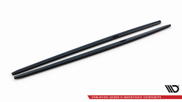 Seitenschweller Ansatz Cup Leisten V.2 passend für BMW 5er F10/F11 M-Paket / M5 schwarz Hochglanz